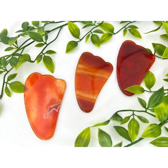 Carnelian Gua Sha - Carnelian Face Massager -High Quality Carnelian Facial - Picture 3 of 11